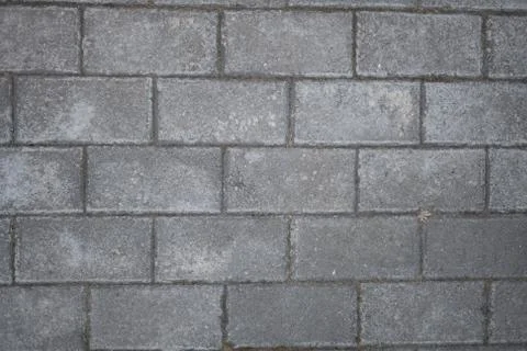 Background of asphalt gray rectangular tiles. 스톡 사진