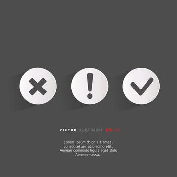 Background with attention web icons Illustrazione stock