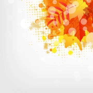 Background with autumn leaf Stock Illustration
