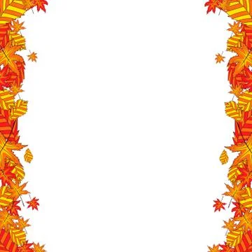 Background with autumn leaves Stock Illustration