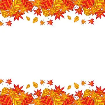Background with autumn leaves Stock Illustration