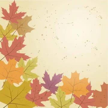 Background with autumn leaves. Stock Illustration
