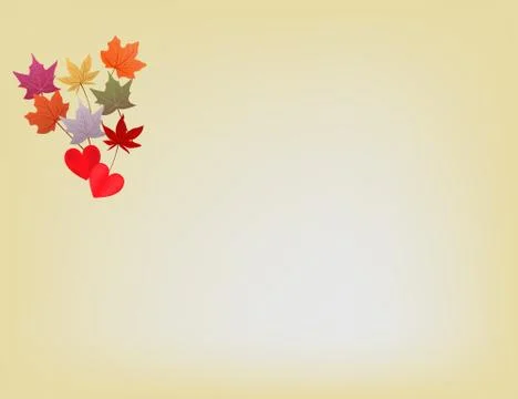Background with autumn leaves Stock Illustration