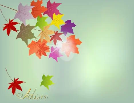 Background with autumn leaves Stock Illustration