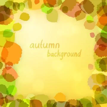 Background with autumn leaves Stock-Illustration