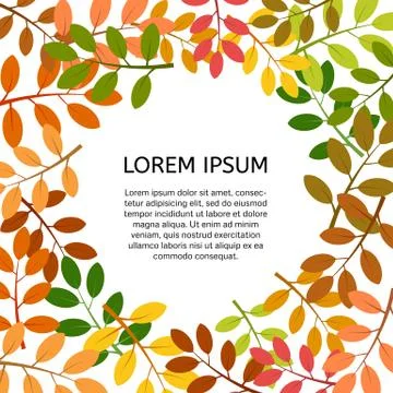 Background with autumn leaves Stock Illustration