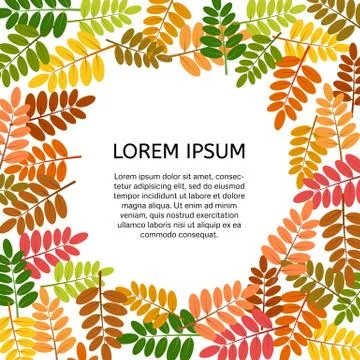 Background with autumn leaves Stock Illustration