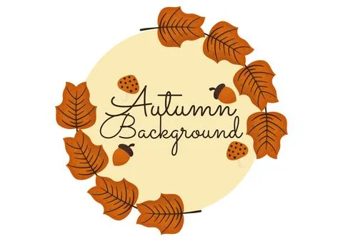 Background with autumn theme Stock Illustration