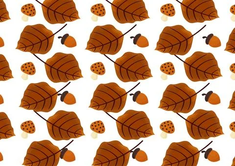 Background with autumn theme on white background 11 Illustrazione stock