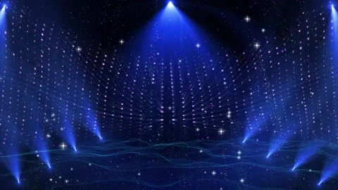 Background of award presentation stage for particle wave song and dance perf Vídeo Stock 143594404