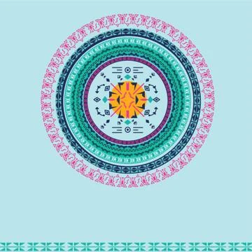 Background with aztec pattern Stock Illustration