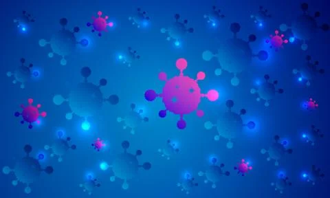 Background with bacteria viruses Illustration