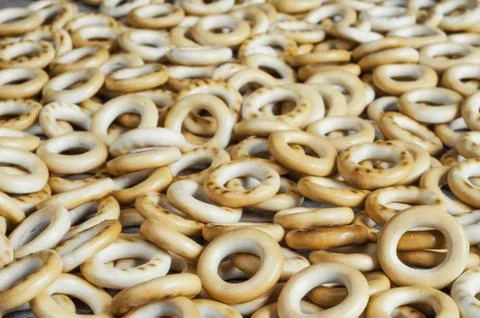 Background of bagels lying on the surface. Plenty  space for inscriptions 写真素材