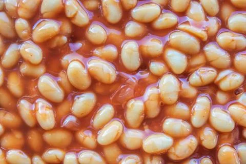 Background Of Baked Beans Stock Photos