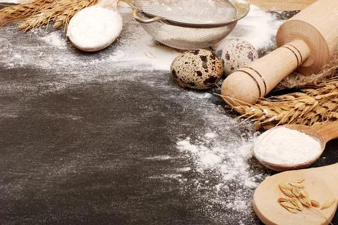 Background baking rustic style Stock Photos