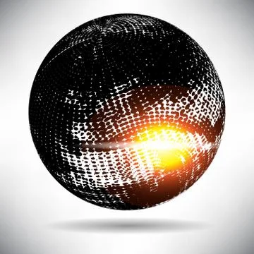 Background ball engraved dots and spots at the moment of explosi Illustrazione stock