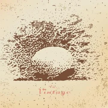 Background ball with shadow engraved dots and spots on faded wor Stock Illustration