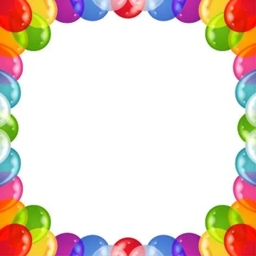 Background balloons frame Stock Illustration