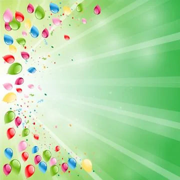 Background with balloons Stock Illustration