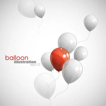 Background with balloons Stock Illustration