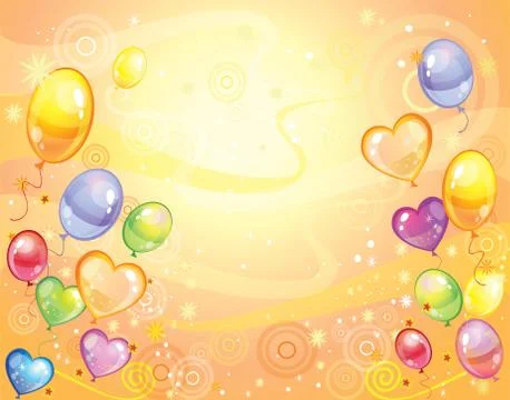 Background with balloons Stock Illustration