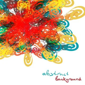 Background from balls of tangled thread with space for text Stock Illustration