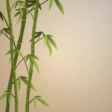 Background with bamboo stems Stock Illustration