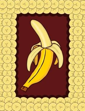 Background of banana Illustrazione stock