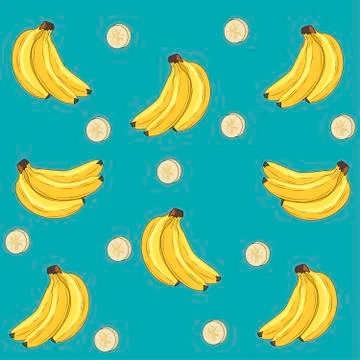 Background with bananas Stock Illustration