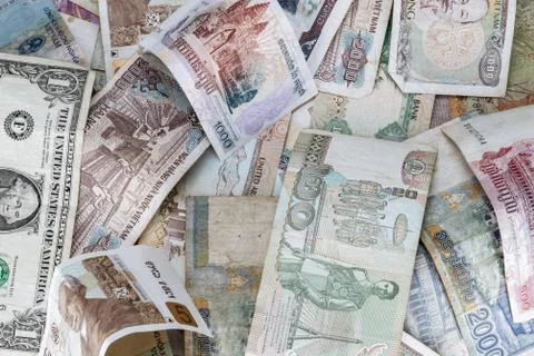 Background of banknotes Stock Photos