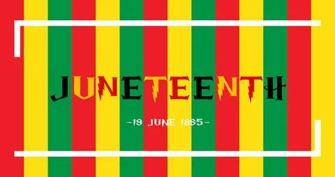 Background banner and word juneteenth; Stock Illustration