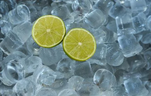 Background banner halves of lime fruit citrus Stock Photos