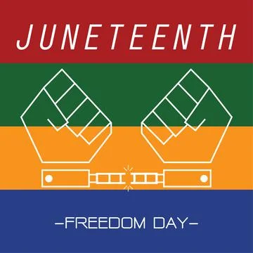 Background; banner in juneteenth; Stock Illustration