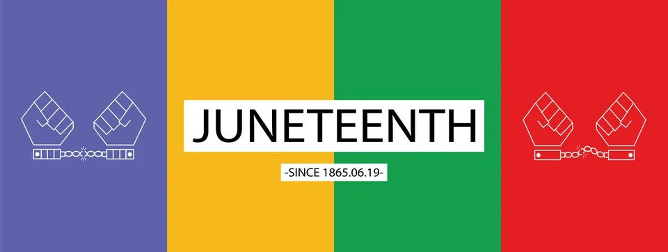 Background; banner in juneteenth; Stock Illustration
