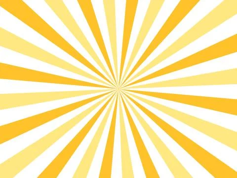 Background banner with sun rays,  template, sunbeam, white and yellow tones Stock Illustration