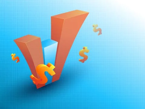 Background with bar graphs Stock Illustration