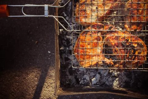 Background of barbecue steak Stock Photos
