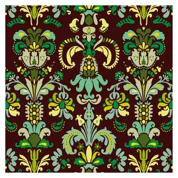 Background of baroque patterns on a wallpaper.Background of baroque pattern.. Stock Illustration