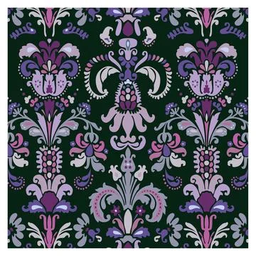 Background of baroque patterns on a wallpaper.Background of baroque pattern.. Stock Illustration