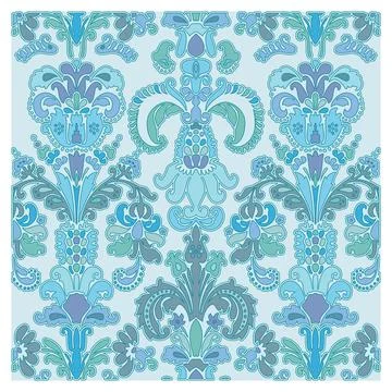 Background of baroque patterns on a wallpaper.Background of baroque pattern.. Stock Illustration