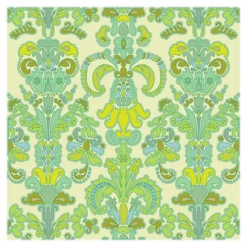 Background of baroque patterns on a wallpaper.Background of baroque pattern.. Stock Illustration