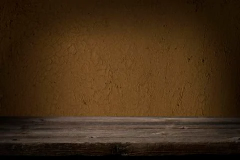 Background of Barrel and Worn Old Table of Wood Stock Photos