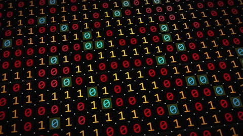 Background based on binary code technology. Protecting digital data from hacking Stock Footage 161606493
