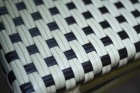 Background of basketwork pattern of black and white color, close up 스톡 사진