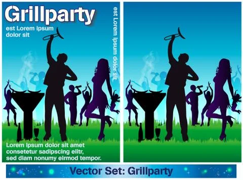 Background BBQ Stock Illustration