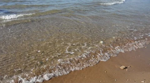 Background of a beach on the calm sea Stock Footage 65495226