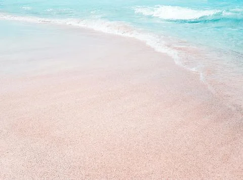 Background beach with sea wave. Texture sand. Gentle pastel colors. Vintage f Stock Photos