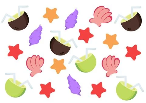 A background with a beach theme Stock Illustration