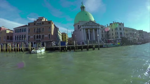 Background in beautiful evening light at sunset, San Marco, Venice, Italy Stock Footage 64749287