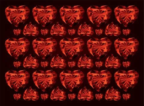 Background with beautiful hearts Stock Illustration